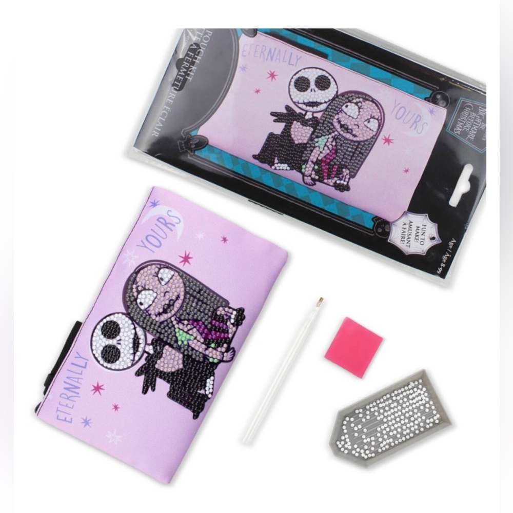 The Nightmare Before Christmas Dots Zipper Pouch Kit NWT